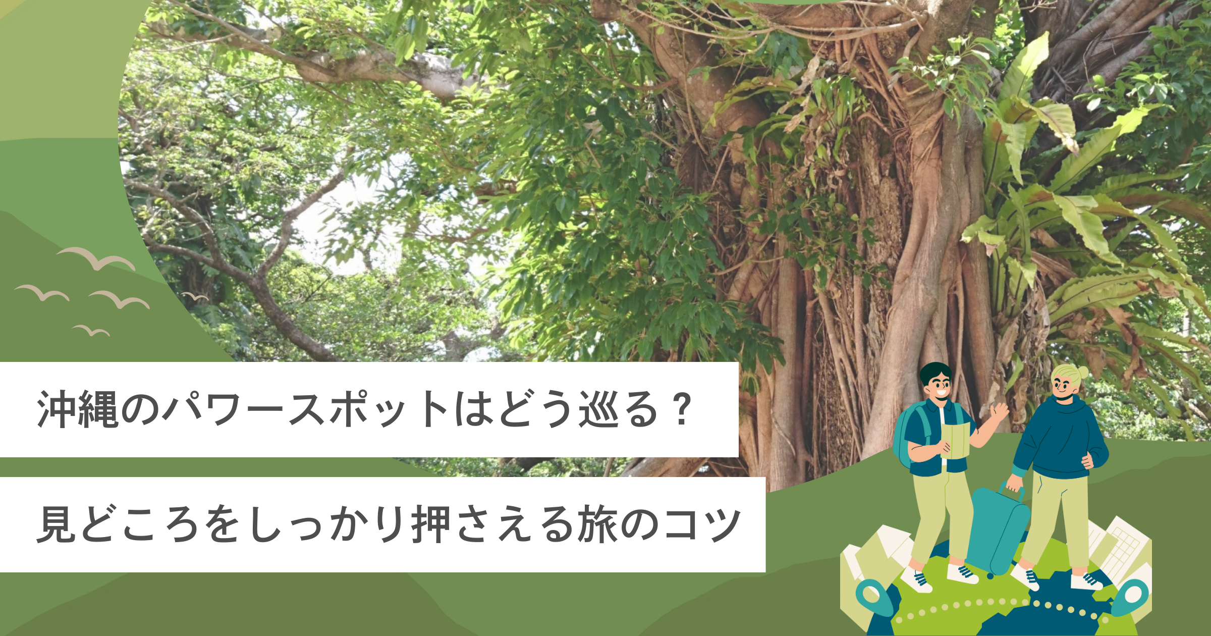 沖縄のガジュマルの木のパワースポットはどう巡る？効率よく回って 