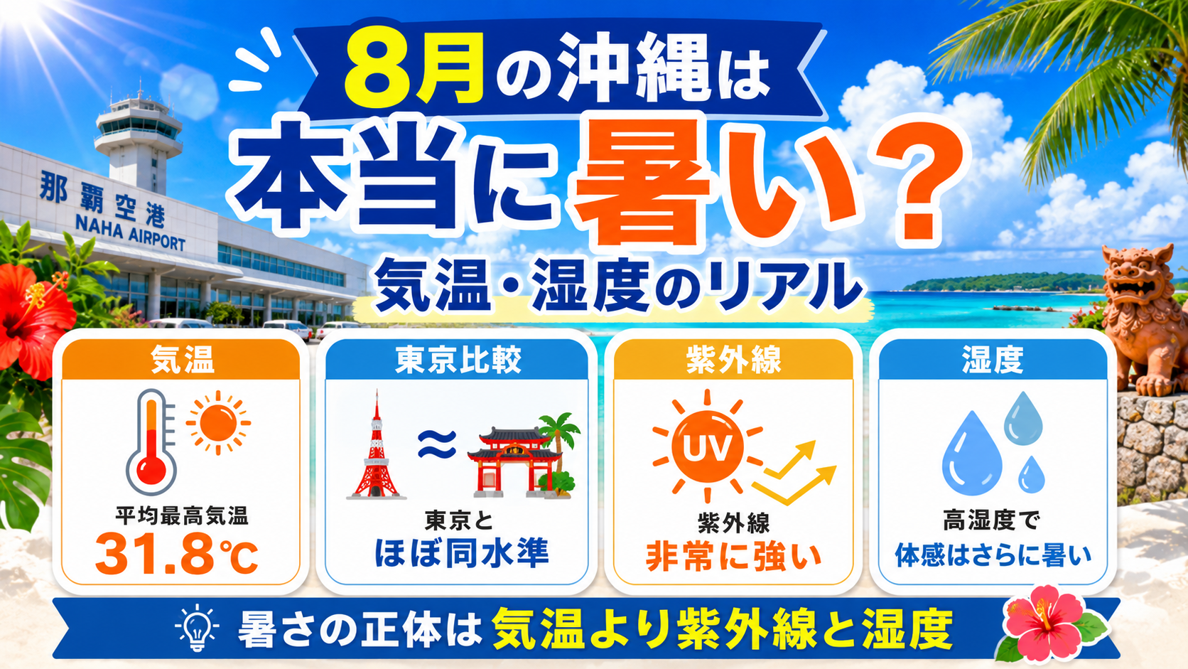 8月の沖縄は本当に「暑い」のか？気温・湿度のリアルな実態