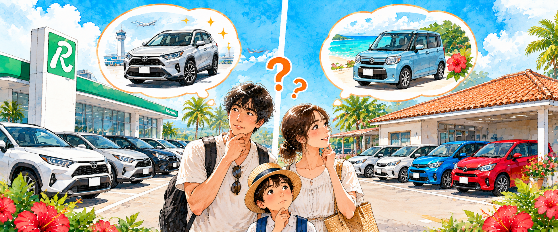 トヨタレンタカーと地元レンタカーの比較